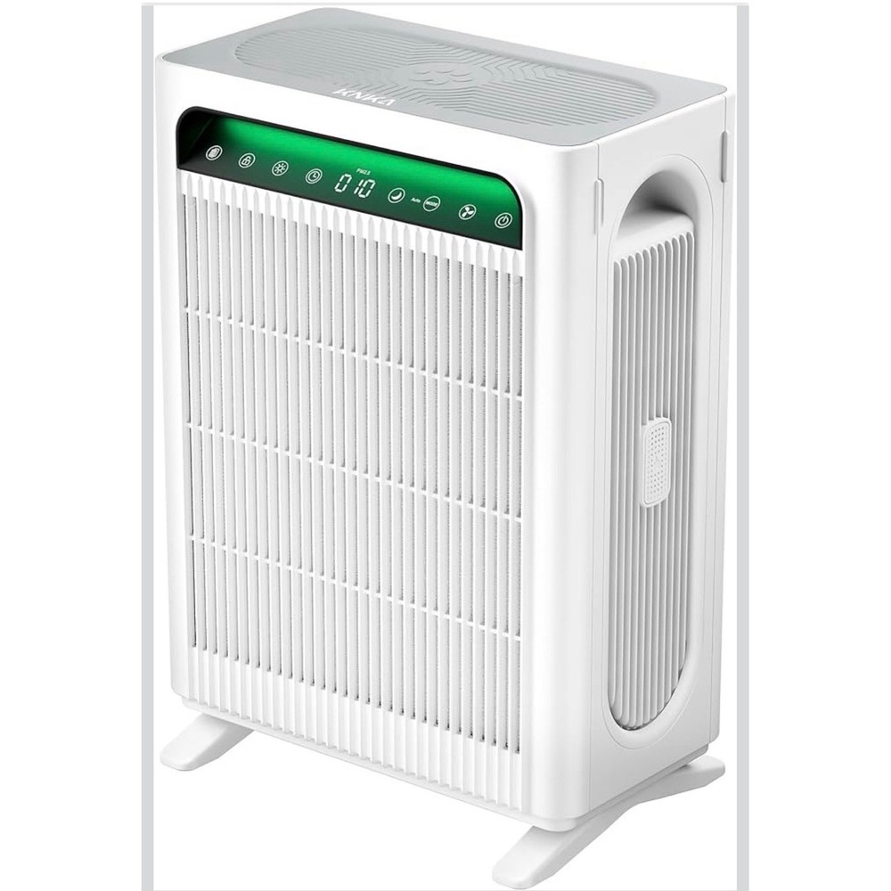 KNKA Air Purifier for Home Bedroom Large Room, HEPA Air Cleaner Washable White